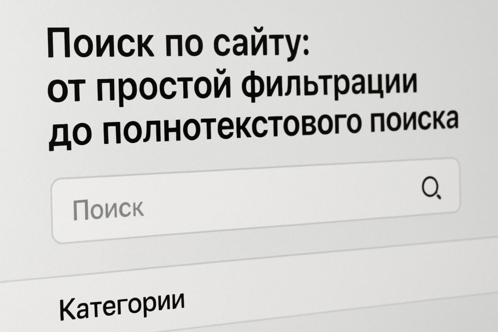 Как реализовать поиск по сайту: от простой фильтрации до полнотекстового поиска
