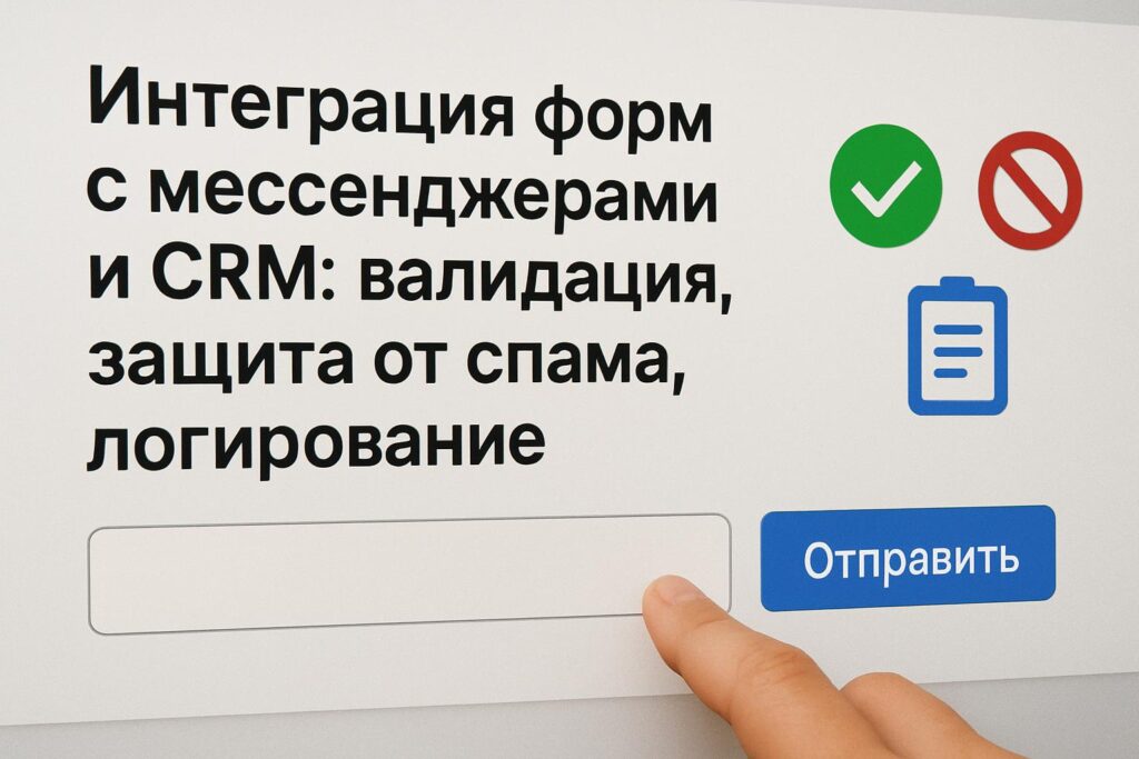 Интеграция форм с мессенджерами и CRM: валидация, защита от спама, логирование