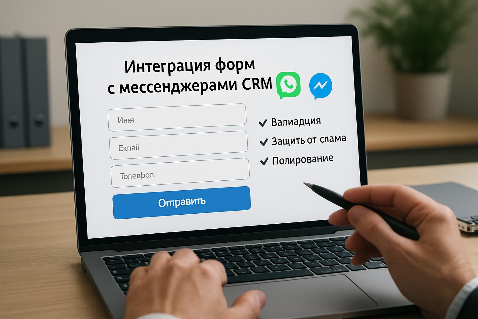 Интеграция форм с мессенджерами и CRM: валидация, защита от спама, логирование. Тестирование, отказы и безопасность данных Интеграция форм с мессенджерами и CRM: валидация, защита от спама, логирование. Тестирование, отказы и безопасность данных